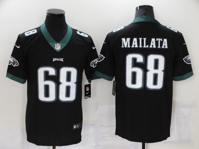 Men Philadelphia Eagles 68 Mailata Black Nike Limited Player 2021 NFL Jersey